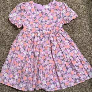 Cat & Jack Pink and Green Floral Dress